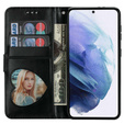 Чохол-книжка для Samsung Galaxy S24 Ultra, Wallet Zipper Pocket Glittery, чорний