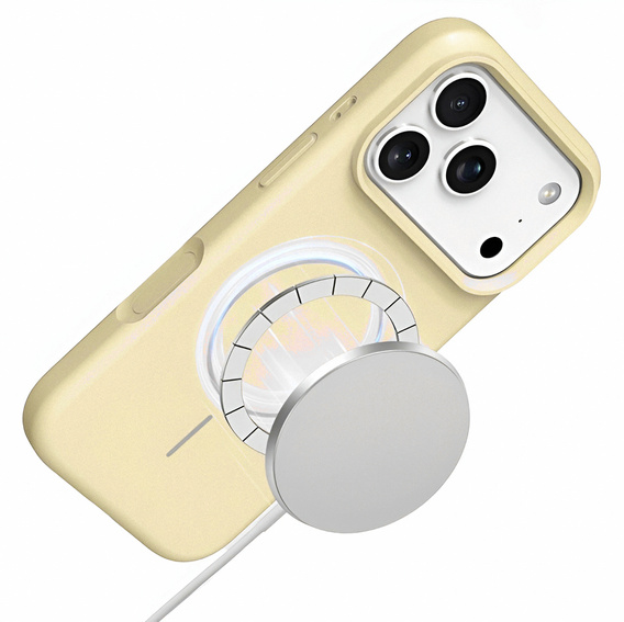 Силіконовий чохол для iPhone 17 Pro Max, для MagSafe, протиударний, жовтий