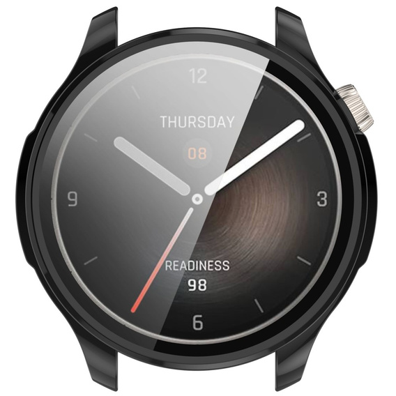 Чехол 2 в 1 + закаленное стекло для Amazfit Balance A2286, чёрный