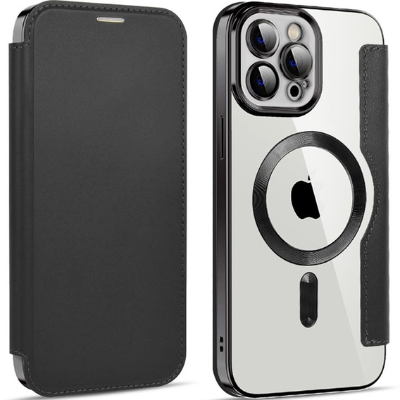 Чохол-книжка для iPhone 12 Pro, RFID Wallet MagSafe CamShield, чорний