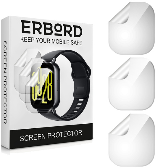 3x Гидрогелевая фольга ERBORD для Xiaomi Redmi Watch 5 Active