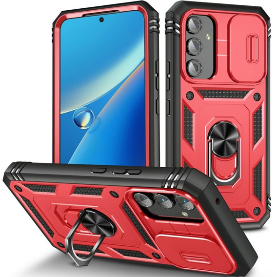Чохол NOX Camera Slide Samsung Galaxy A54 5G, CamShield Slide, червоний / чорний