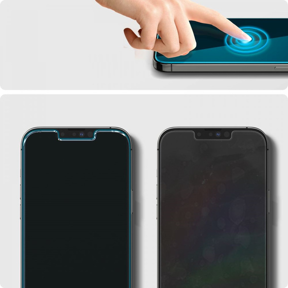 Чехол + стекло Spigen для iPhone 13 Pro, Crystal Pack, Crystal Clear