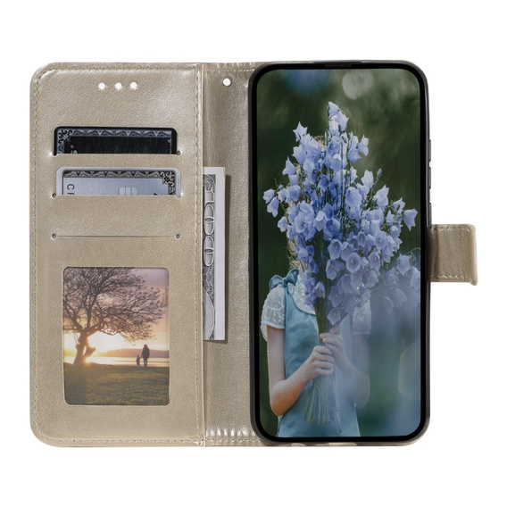 Чохол-книжка для Xiaomi Redmi Note 13 Pro 4G / Xiaomi Redmi Note 14S / Xiaomi Poco M6 Pro 4G, Mandala, золотий