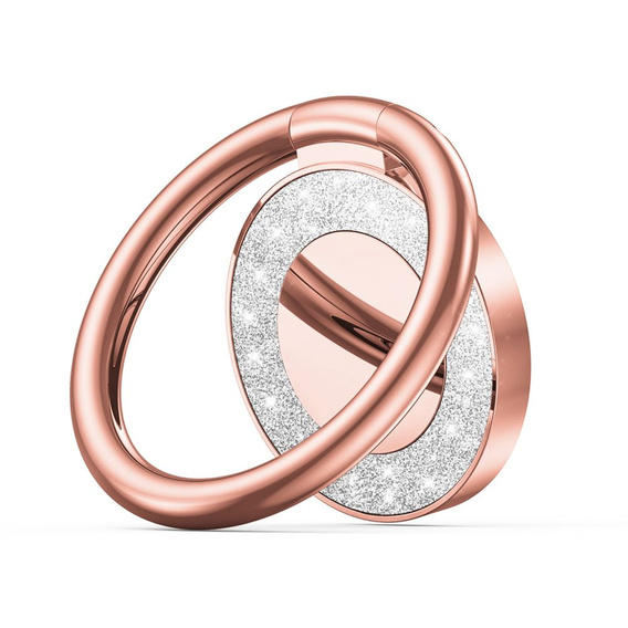 Магнітне кільце для телефону Tech-Protect для захоплення пальцями, Glitter Rose