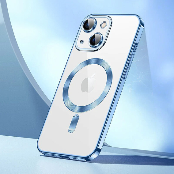 Чохол для iPhone 14, Electro MagSafe, м'яти + Скло на екран