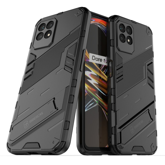 Чехол для Realme 8i, Military kickstand, синий