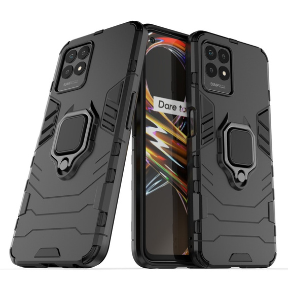 Чoхол до Realme 8i, Kickstand Ring, чорний
