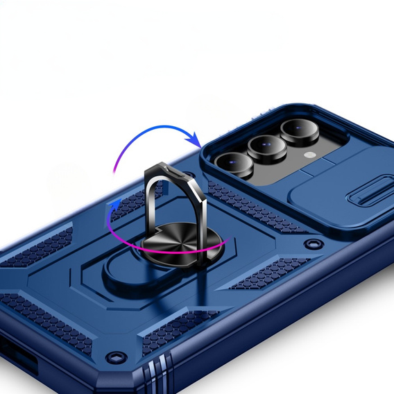 Чехол NOX Camera Slide Samsung Galaxy S23 FE, CamShield Slide, синий