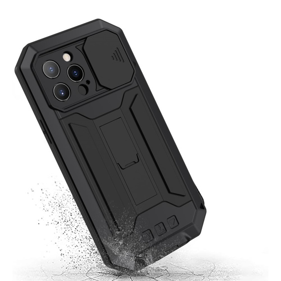 Чехол для iPhone 13 Pro, R-JUST CamShield Slide, бронированный, черный