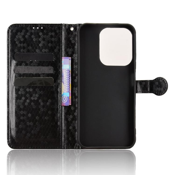 Чохол-фліп для Xiaomi Redmi 15C 4G/LTE, Wallet Rhombus, чорний