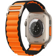 Нейлоновый ремешок до Apple Watch 1/2/3/4/5/6/7/8/SE/ULTRA 42/44/45/49 MM, Black / Orange