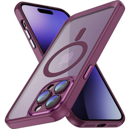 Чохол для iPhone 14 Pro, ERBORD Impact Guard, MagSafe, бордовий