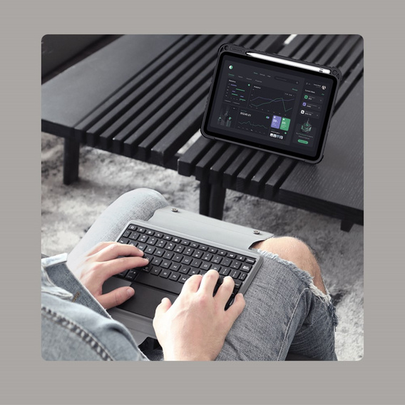 Чохол + клавіатура iPad 10.9 2022, NILLKIN Bumper Pen Slot, чорний