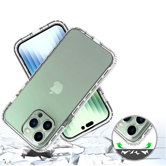 Чoхол Shockproof до iPhone 14 Pro Max, із захисним екраном, прозорий
