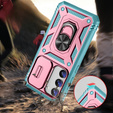Чехол NOX Camera Slide Samsung Galaxy S23 Plus, CamShield Slide, розовый / зеленый