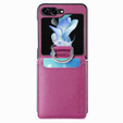 Чехол для Samsung Galaxy Z Flip7 FE / Z Flip6, Card Slot Ring Case, фиолетовый