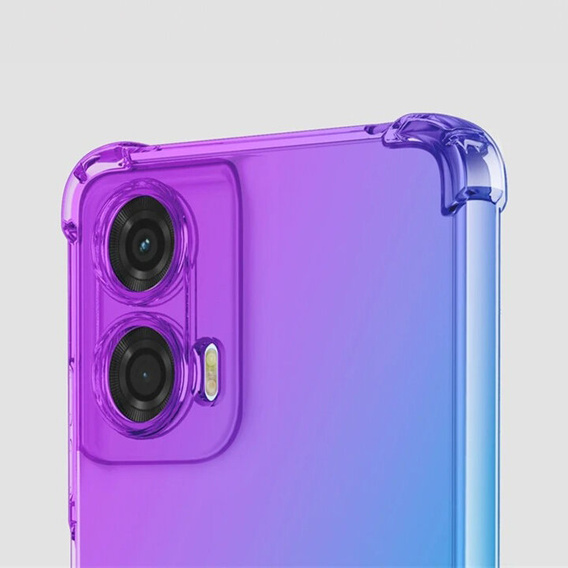Чехол для Motorola Moto G24 / G24 Power / G04, Gradient Dropproof, Фиолетовый / синий