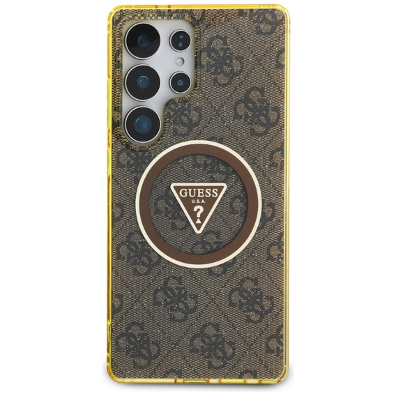Чохол GUESS Magnetic IML Metal Glitter 4G Circle Triangle для Samsung Galaxy S25 Ultra