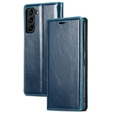 Откидной чехол для Samsung Galaxy S23, ERBORD Waxy Wallet, синий