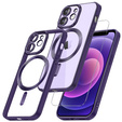 Чохол для iPhone 12, Electro MagSafe, фіолетовий + Скло на екран