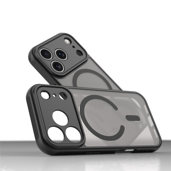 Матовый чехол для iPhone 17 Pro, для MagSafe, с защитой камеры, черный