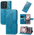 Откидной чехол для Motorola Moto G86 5G, Butterfly, синий