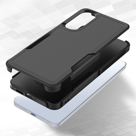 Бронированный чехол для Samsung Galaxy S25 Edge, Dual Shockproof, чёрный