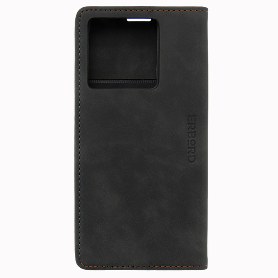 Чехол для Xiaomi 13T / 13T Pro, ERBORD Vintage, бумажник с клапаном, чёрный