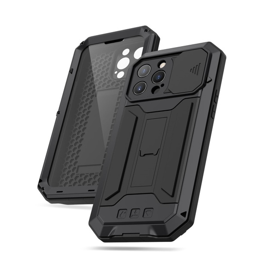 Чехол для iPhone 13 Pro, R-JUST CamShield Slide, бронированный, черный