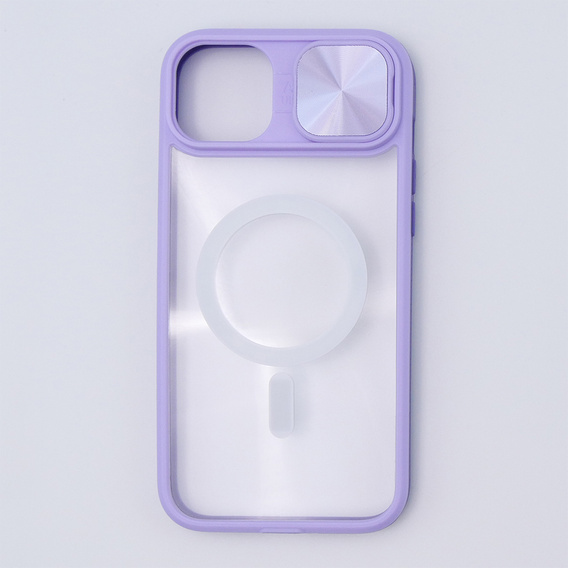 Чехол до iPhone 15 Plus, Slide Camera Magsafe, фиолетовый