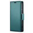 Чохол для Oppo Reno 13F / Oppo Reno 13FS, ERBORD Glossy Litchi, гаманець з клапаном, зелений