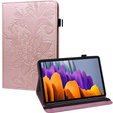 чехол-крышка для Samsung Galaxy Tab S7, flower, синий