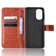 Футляр з клапаном для Motorola Moto G62 5G, Crazy Horse Wallet, коричневий