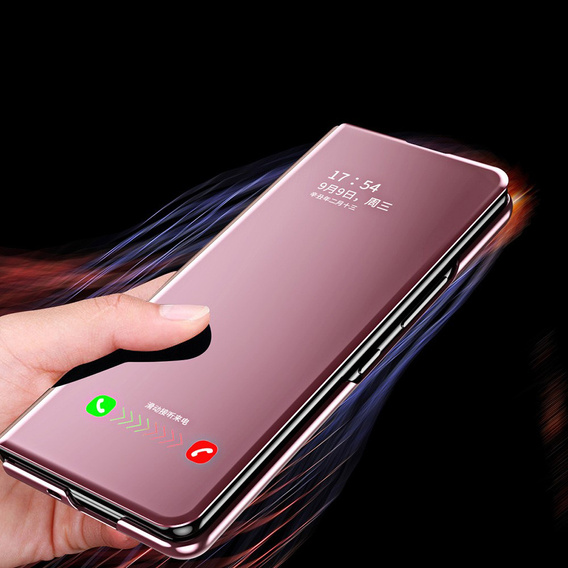Чoхол до Samsung Galaxy Z Fold3 5G, Clear View, рожевий rose gold