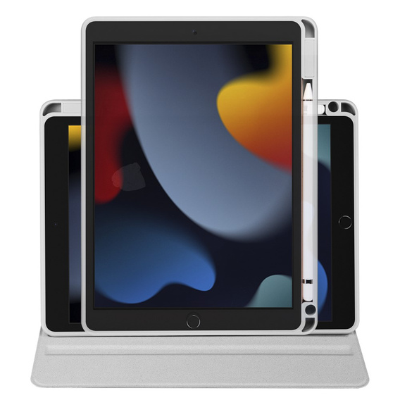 Чехол для iPad 10.2" 2021/2020/2019 (9/8/7 gen.), с местом для стилуса, поворачивающийся на 360°, серый