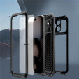 Чехол для iPhone 15 Pro, бронированный, со встроенным стеклом, красный