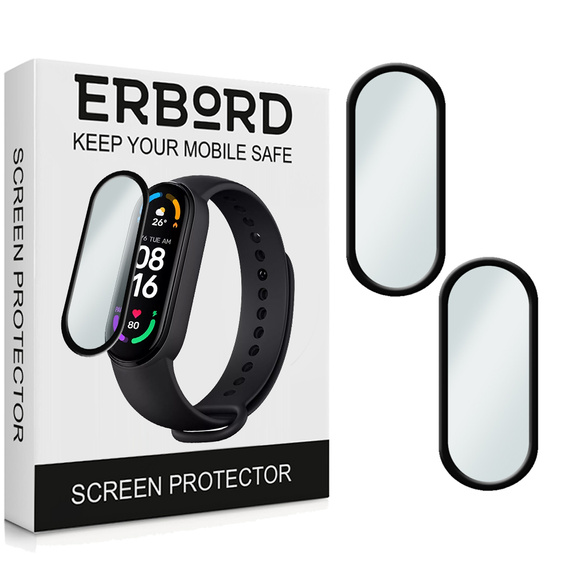2x Гибридное стекло ERBORD для Xiaomi Mi Band 6