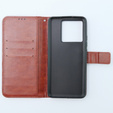 Откидной чехол для Xiaomi 13T / 13T Pro, Crazy Horse Wallet, коричневый