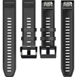 Силіконовий ремінець для Garmin Fenix 5/6/7 Forerunner 945/935, Dark Grey / Black