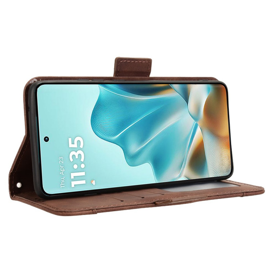 Футляр з клапаном для Motorola Edge 60 / 60 Fusion, Card Slot, коричневий