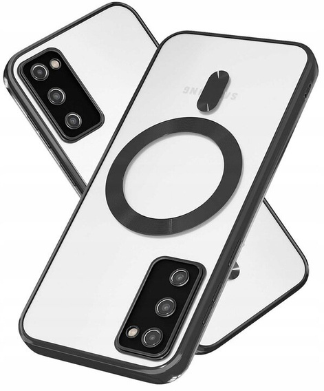 Чохол для Samsung Galaxy S20 FE, Electro MagSafe, чорний + Скло на екран