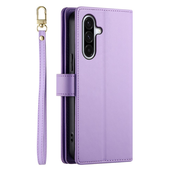 Фліп-чохол на блискавці для Samsung Galaxy A17 5G, Wallet Zipper Pocket, фіолетовий