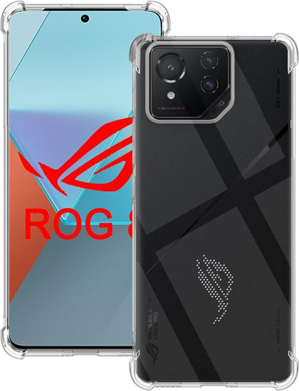 Чехол до ASUS ROG Phone 8 Pro, Dropproof, прозрачный