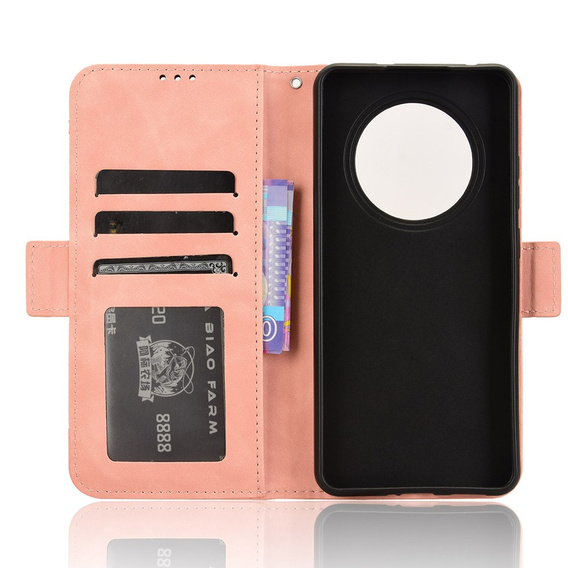 Откидной чехол для Oppo Reno 12FS / 12F, Card Slot, розовый
