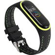 Силиконовый ремешок для Xiaomi Mi Band 5/6/7/7 NFC, Black/Green