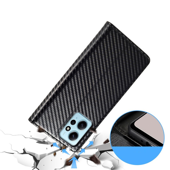 Чохол-книжка для Xiaomi Redmi Note 12 4G, Carbon LC.IMEEKE, чорний