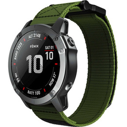 Нейлоновый ремешок до Garmin Fenix 7/Fenix 6 Pro/Forerunner 935/945/955 22mm, Green