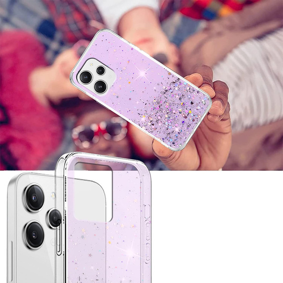 Чoхол до Xiaomi Redmi 12, Glittery, фіолетовий