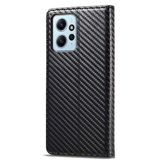 Чохол-книжка для Xiaomi Redmi Note 12 4G, Carbon LC.IMEEKE, чорний